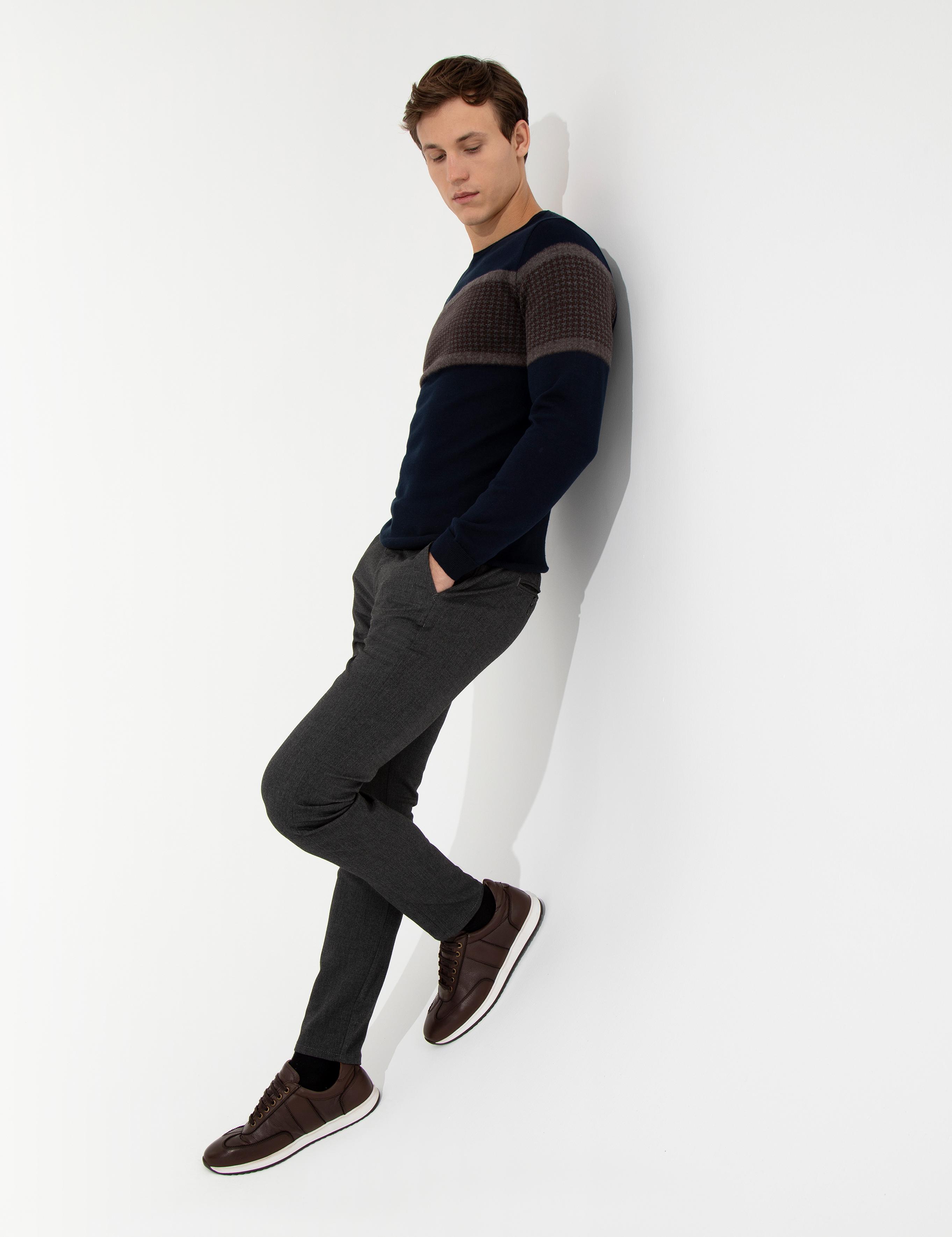 Siyah Slim Fit Kanvas Pantolon