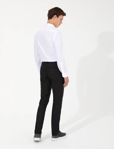 Siyah Slim Fit Kanvas Pantolon