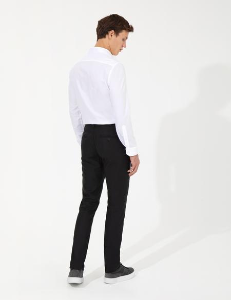 Siyah Slim Fit Kanvas Pantolon - 50263250104