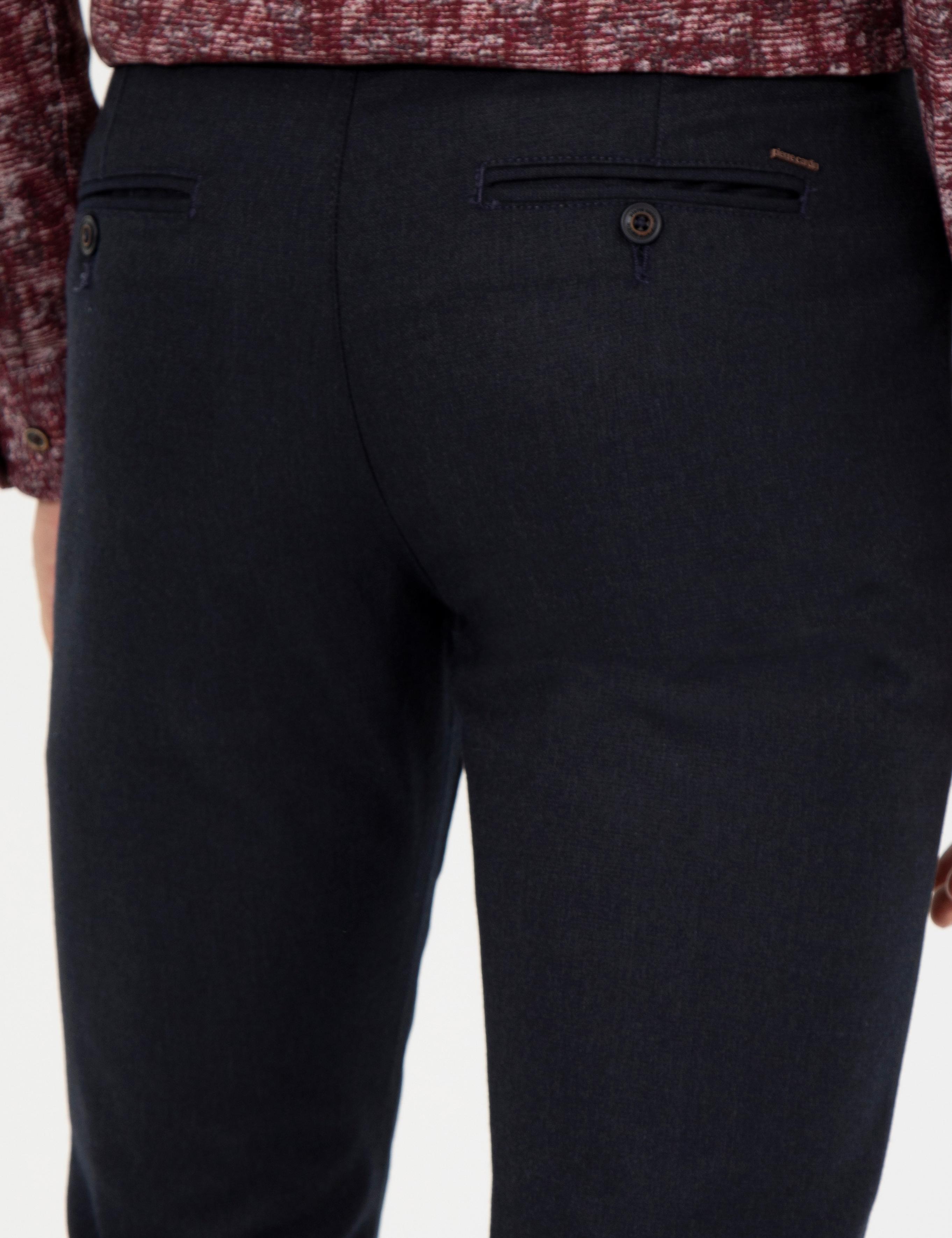 Lacivert Slim Fit Kanvas Pantolon