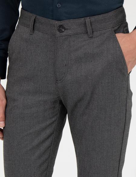 Antrasit Slim Fit Kanvas Pantolon - 50263190041