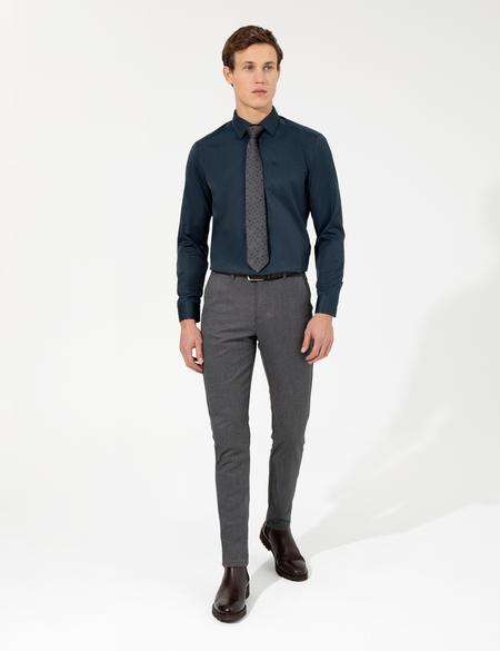 Antrasit Slim Fit Kanvas Pantolon - 50263190041
