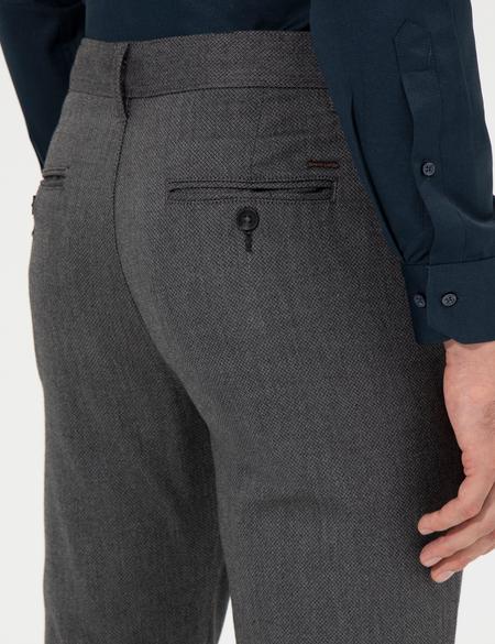 Antrasit Slim Fit Kanvas Pantolon - 50263190041