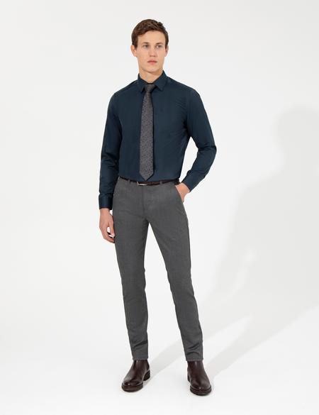 Antrasit Slim Fit Kanvas Pantolon - 50263190041