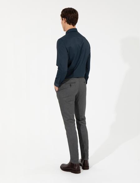 Antrasit Slim Fit Kanvas Pantolon - 50263190041