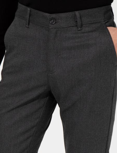 Siyah Slim Fit Kanvas Pantolon - 50263190125