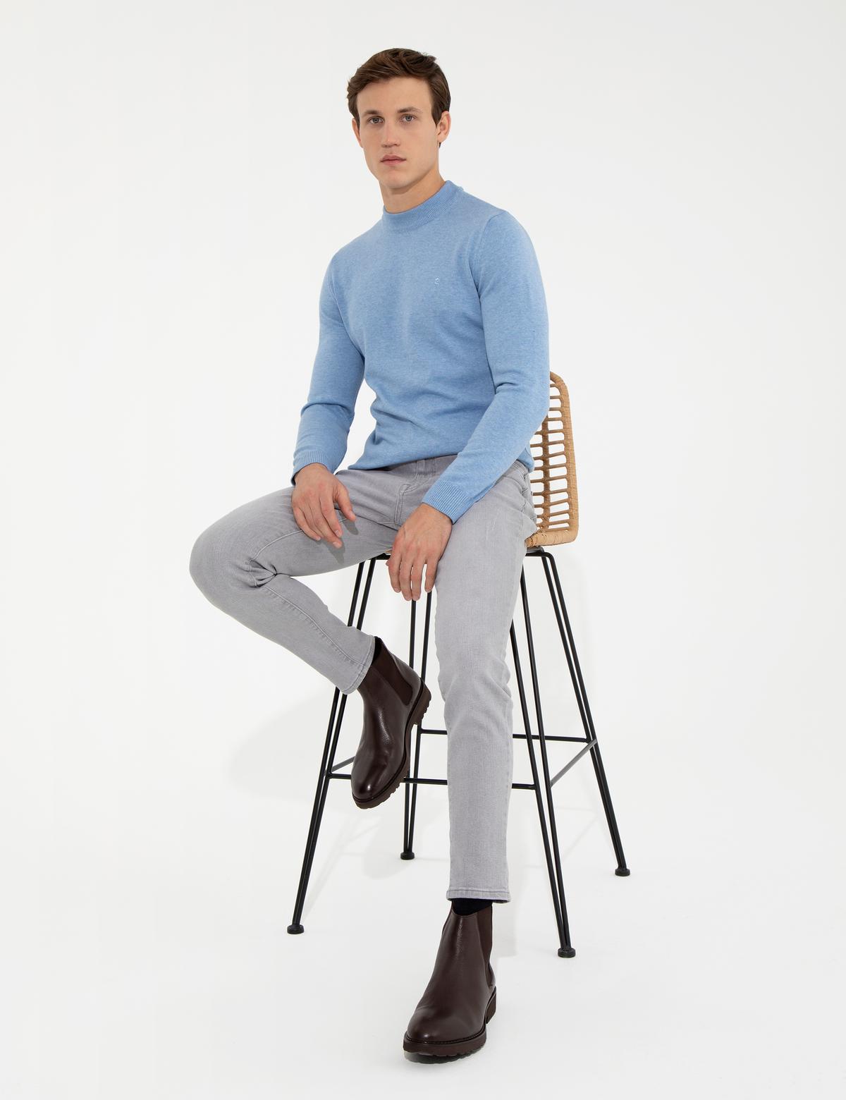 Açık Gri Slim Fit Jean Pantolon - 50259686010