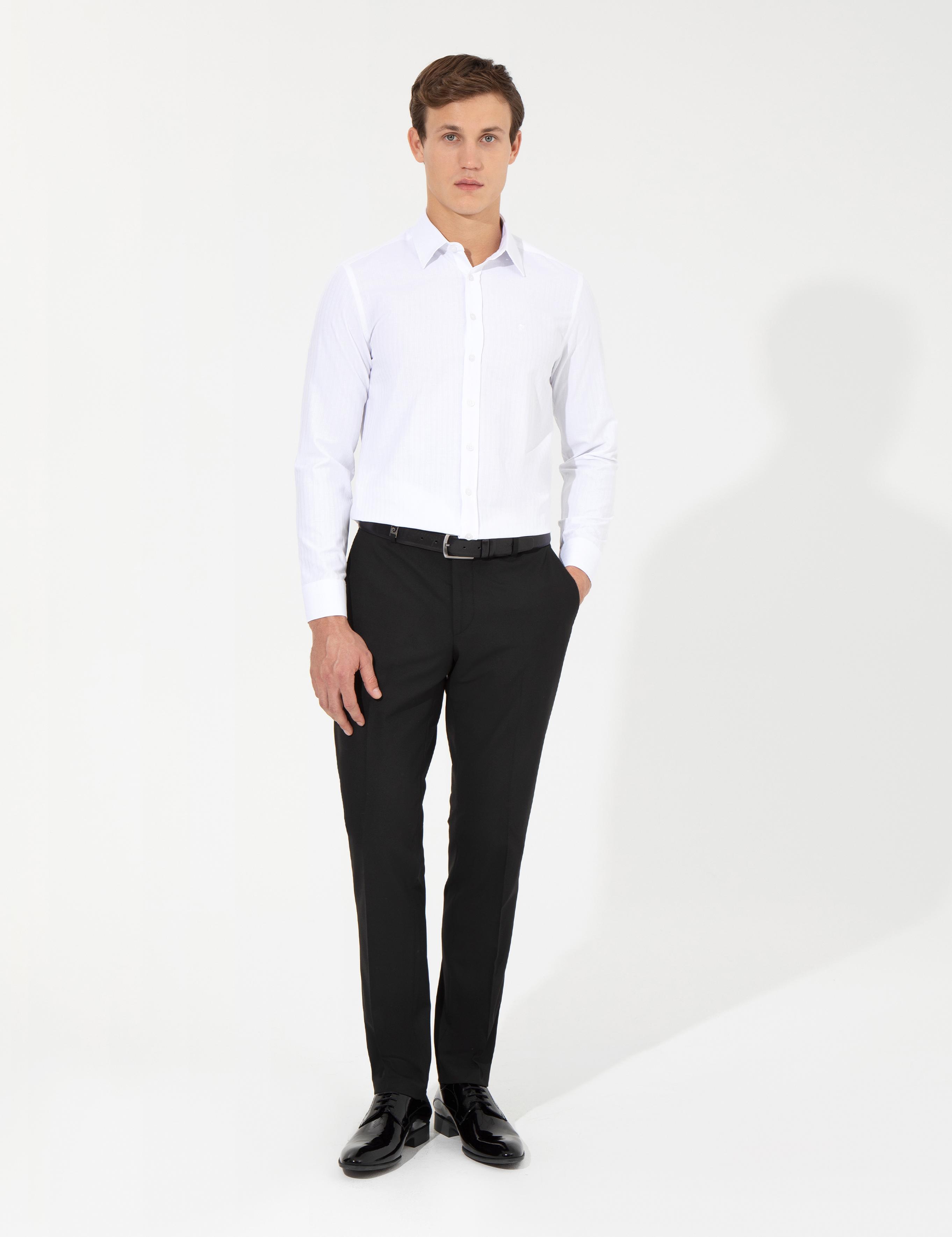 Siyah Slim Fit Kumaş Pantolon