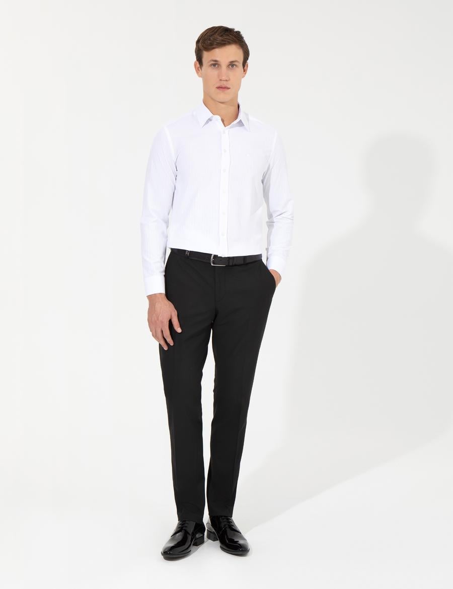 Siyah Slim Fit Kumaş Pantolon