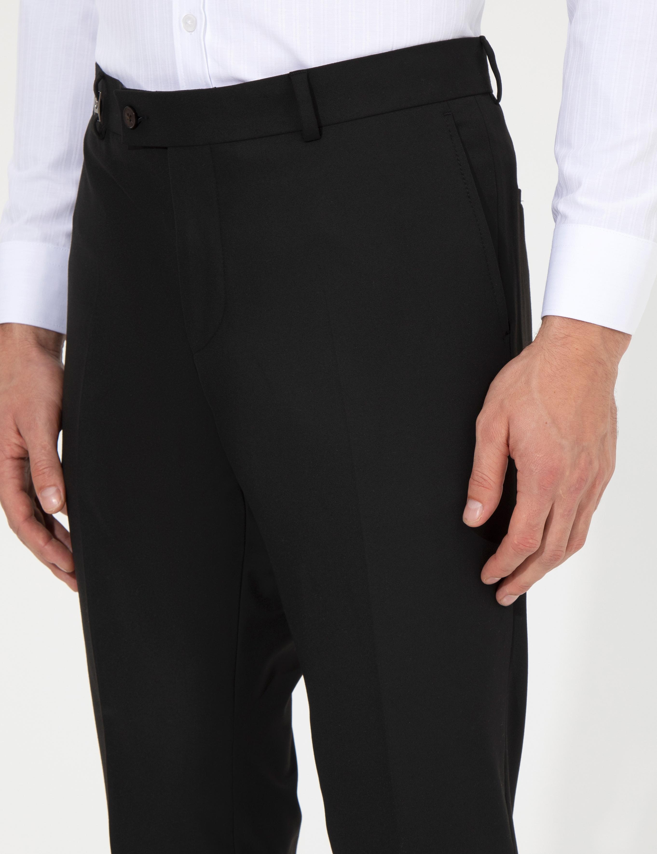 Siyah Slim Fit Kumaş Pantolon