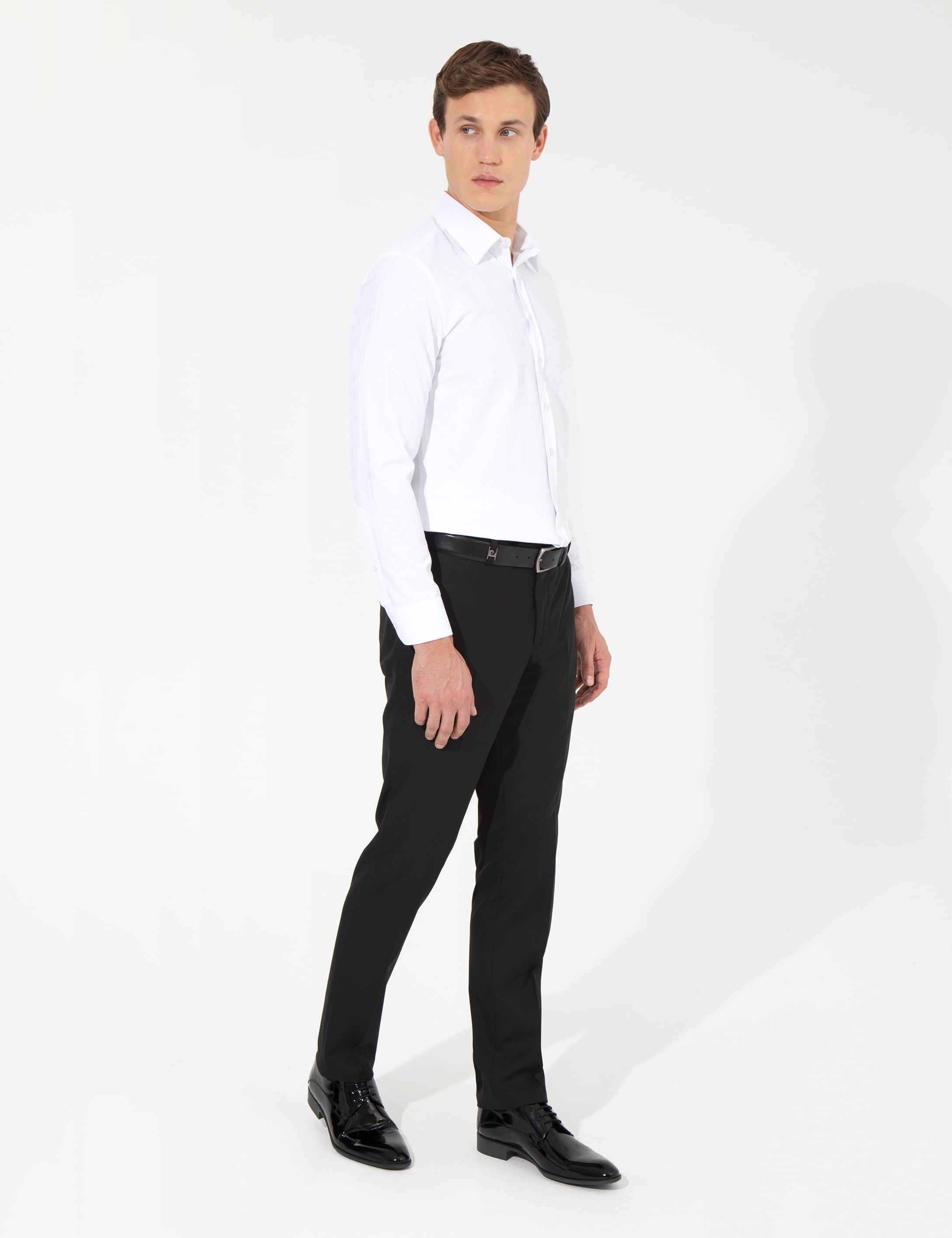 Siyah Slim Fit Kumaş Pantolon - Image 3