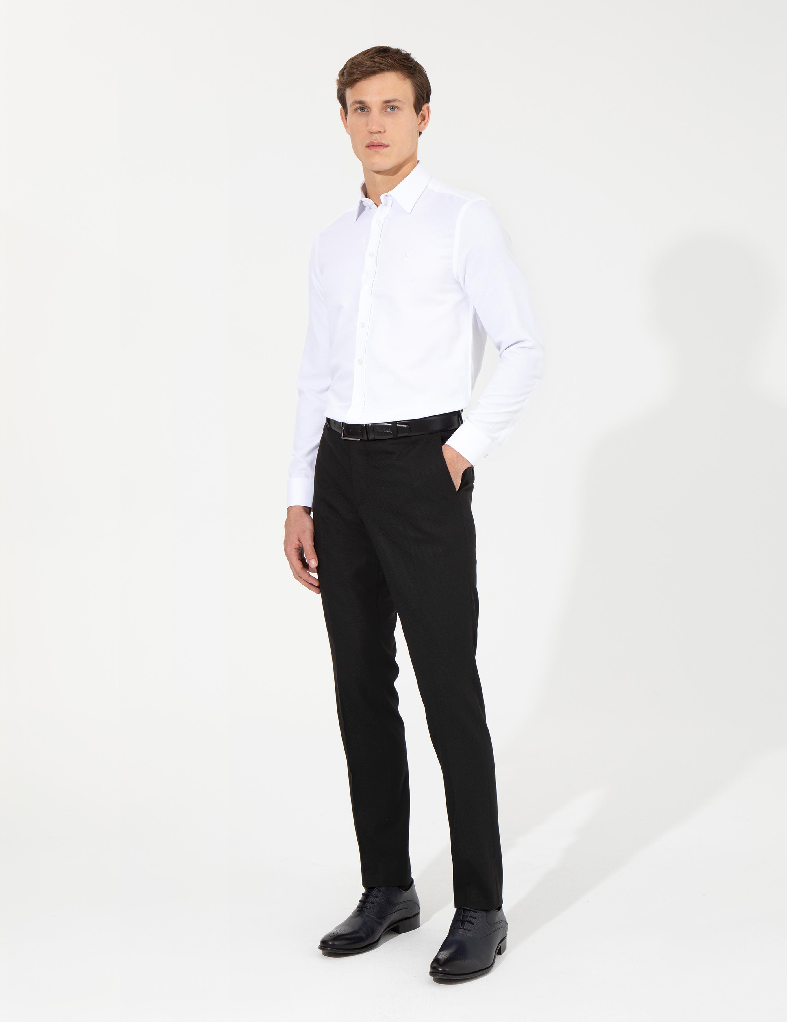 Siyah Slim Fit Kumaş Pantolon