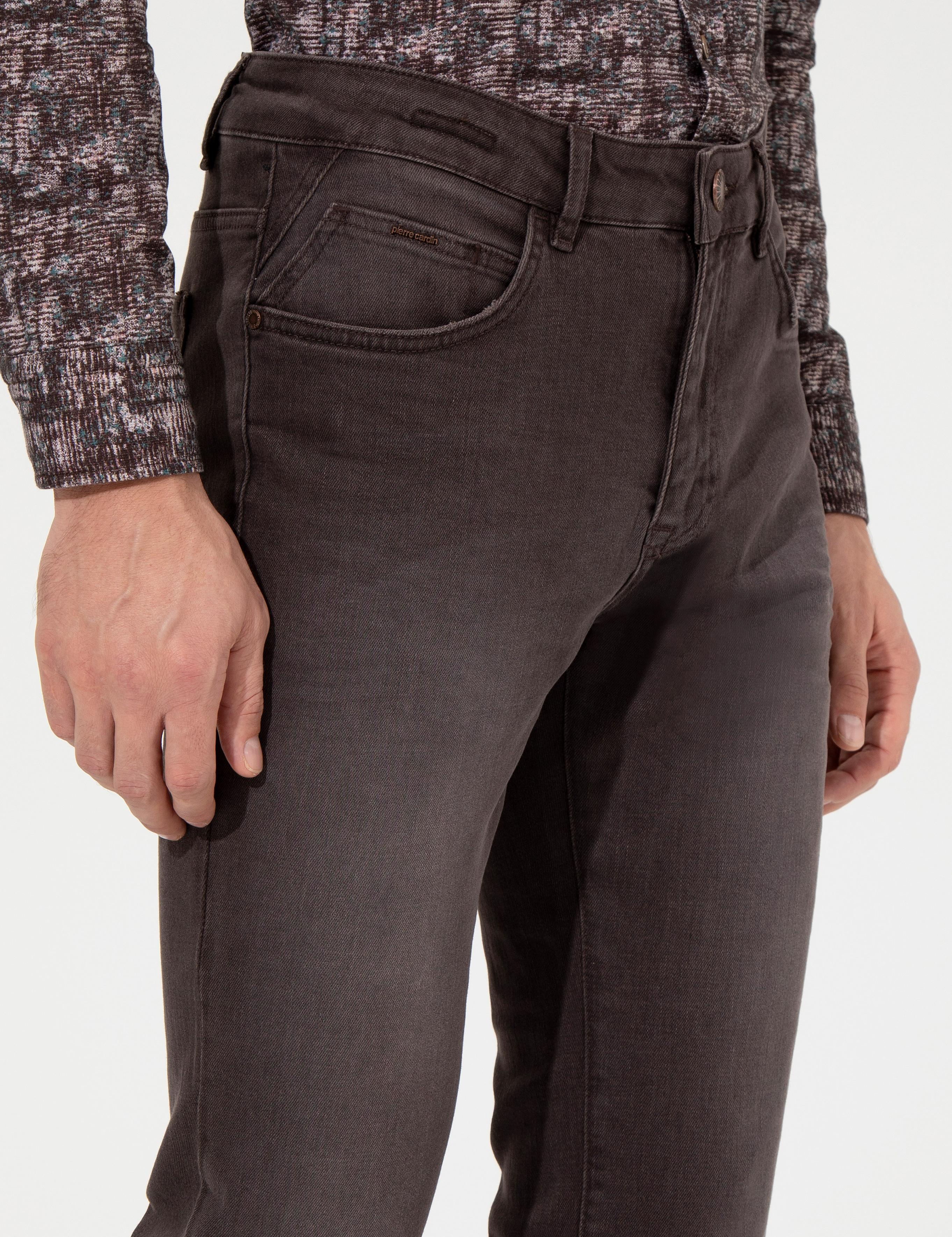 Kahverengi Slim Fit Jean Pantolon