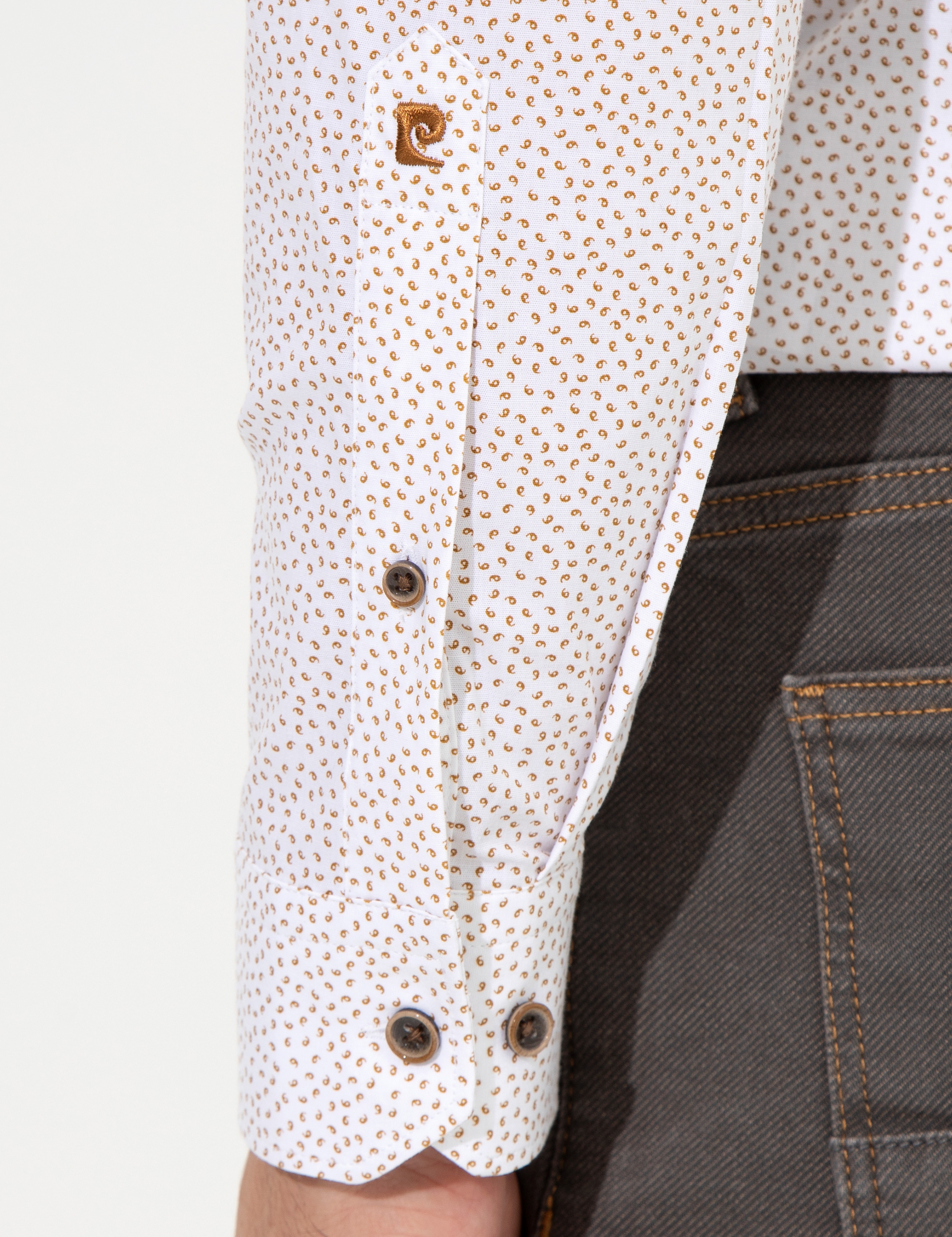 Kahverengi Ex. Slim Fit Uzun Kollu Gömlek - Image 7