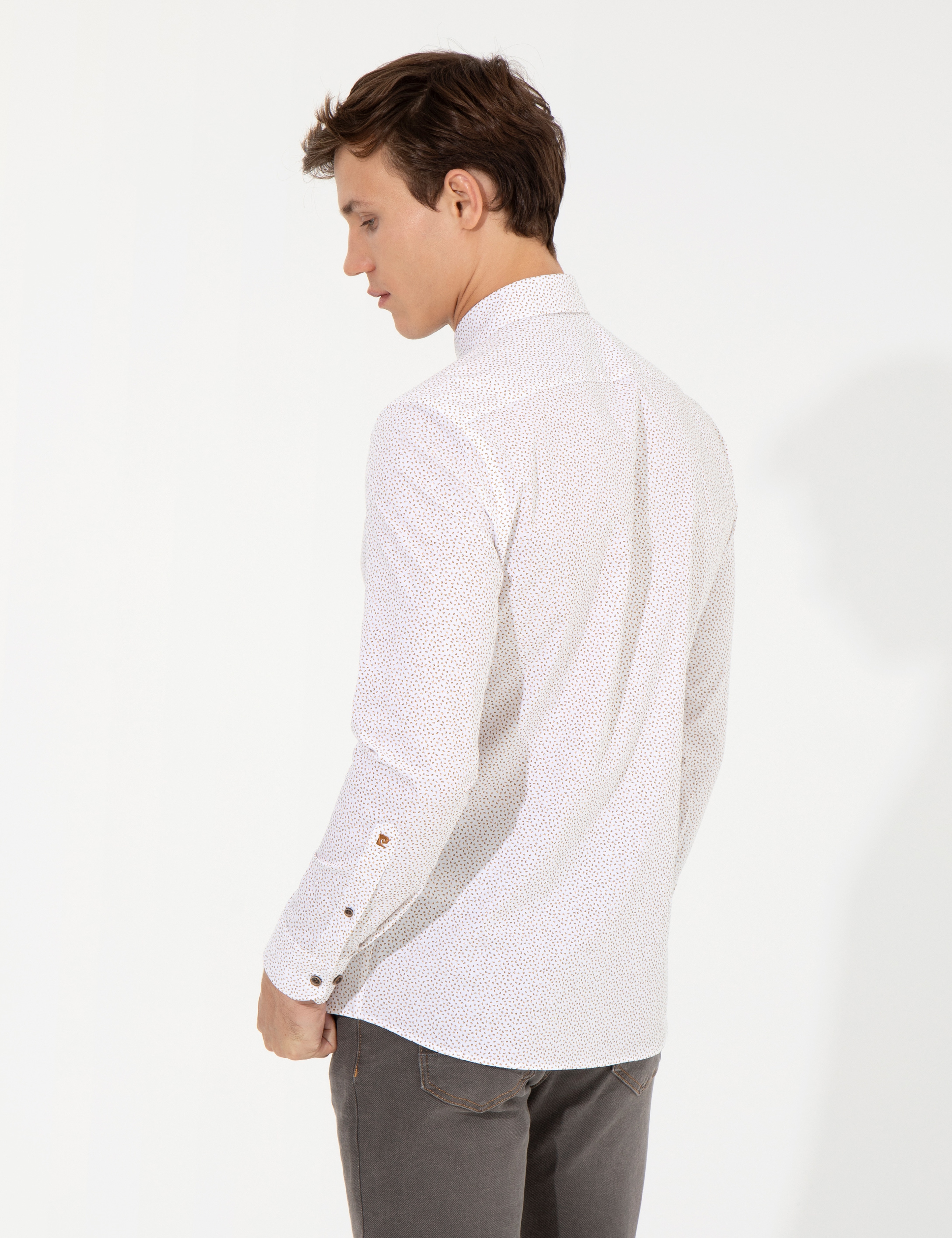 Kahverengi Ex. Slim Fit Uzun Kollu Gömlek