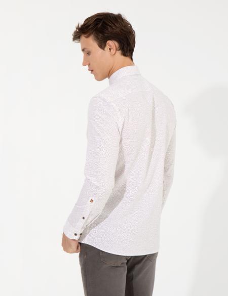 Kahverengi Ex. Slim Fit Uzun Kollu Gömlek - 50259551043