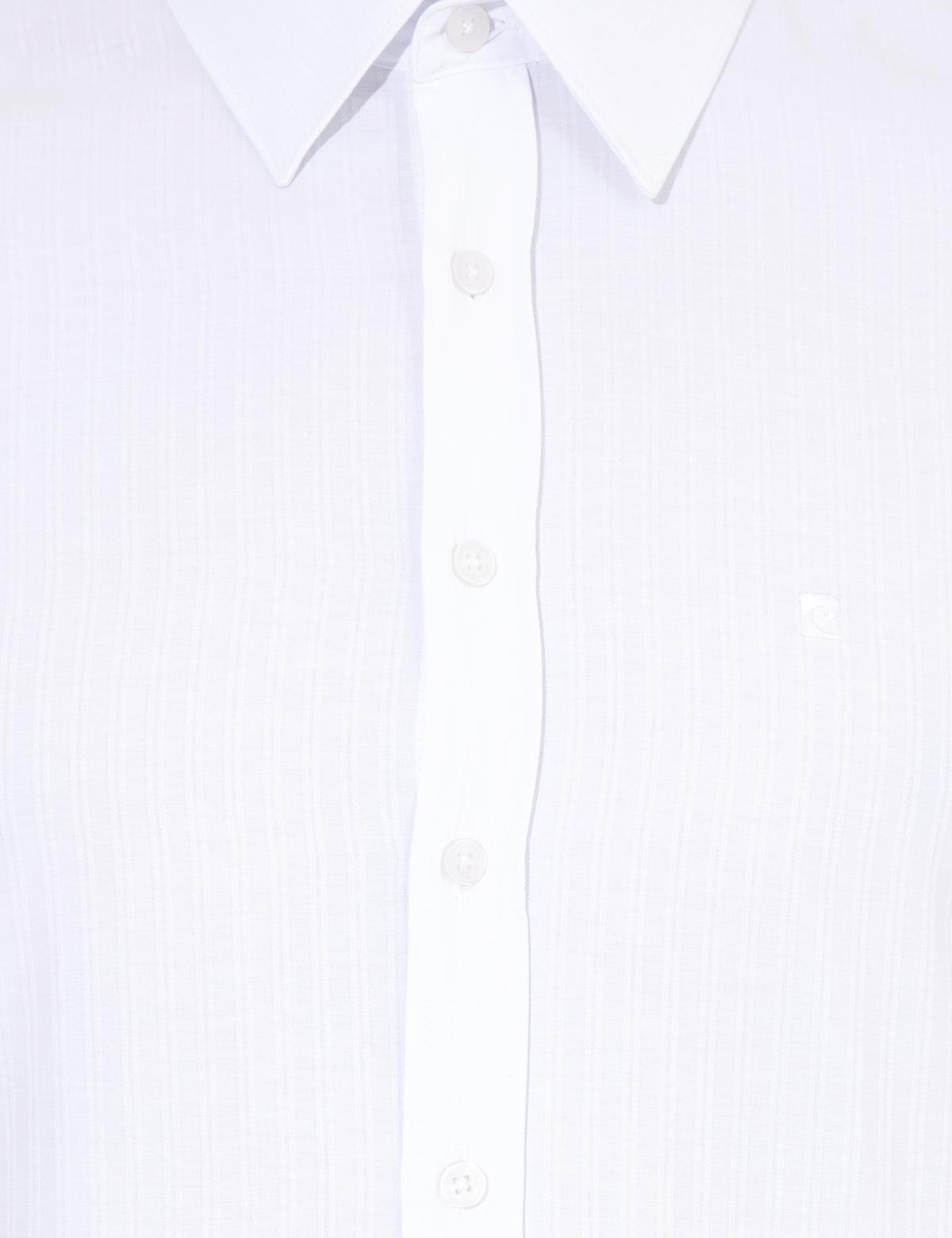 Beyaz Slim Fit Armürlü Klasik Gömlek - 50260312005