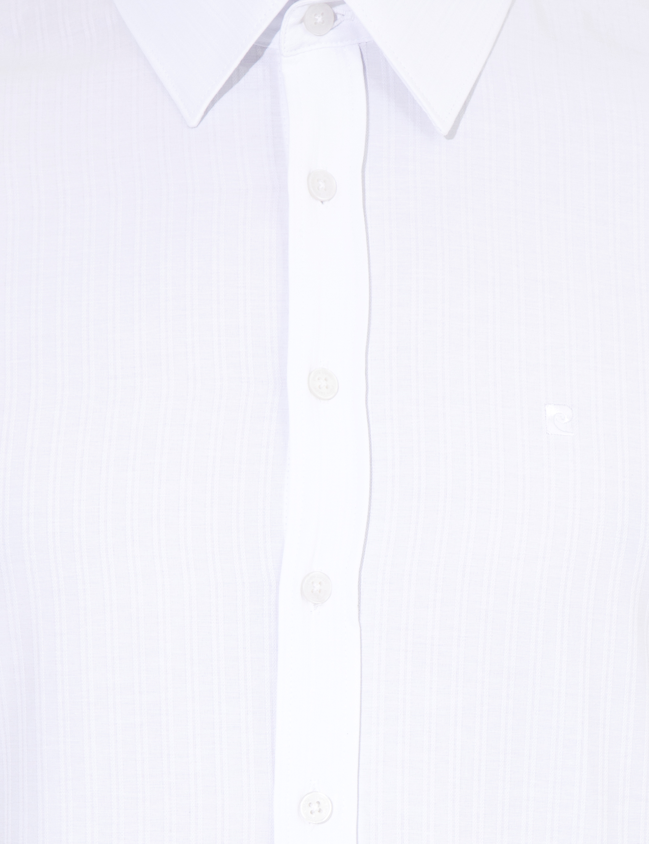 Beyaz Slim Fit Armürlü Klasik Gömlek - Image 6