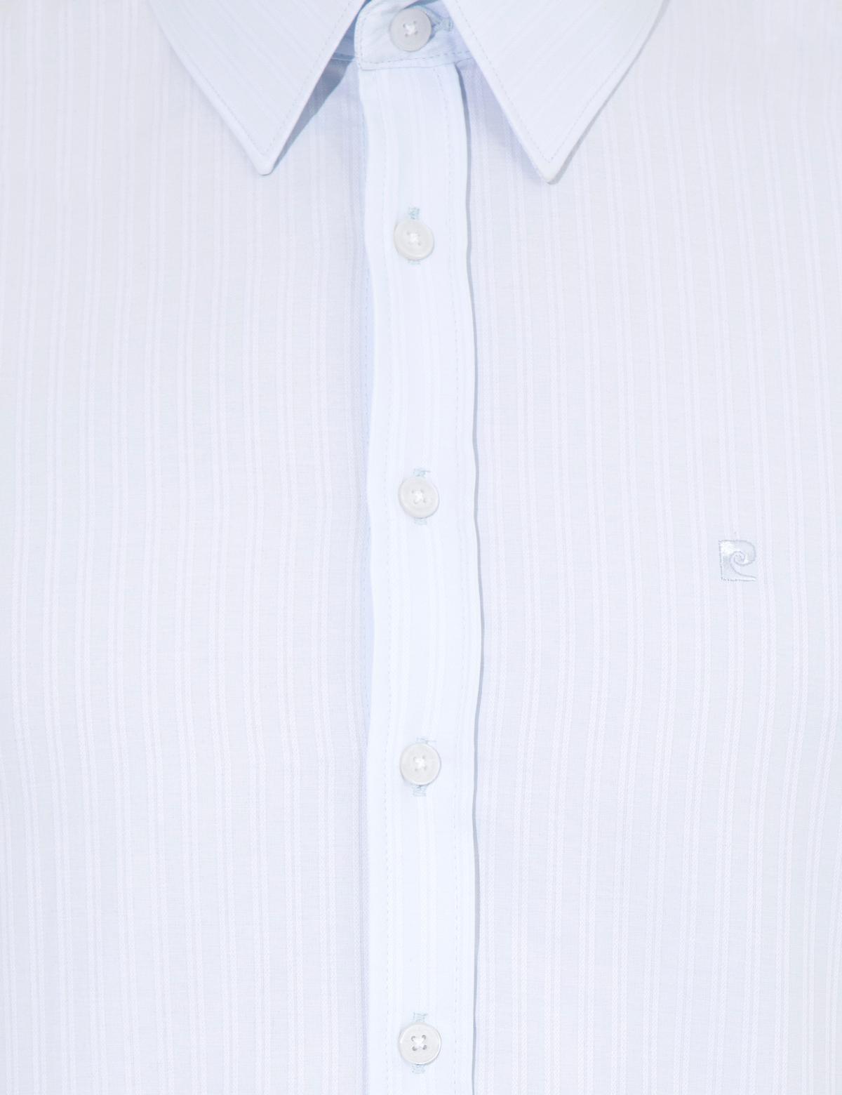 Açık Mavi Slim Fit Armürlü Gömlek - 50260312016