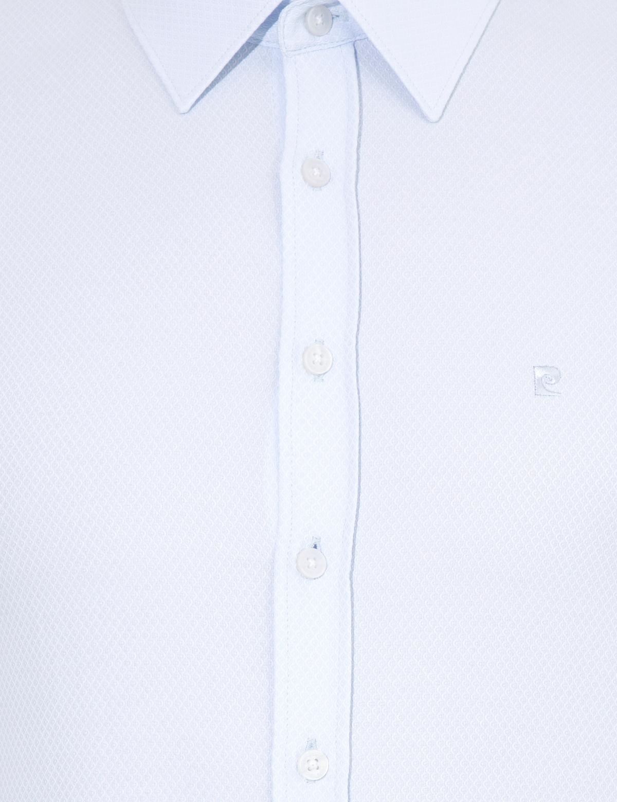 Açık Mavi Slim Fit Armürlü Uzun Kollu Gömlek - 50260297014