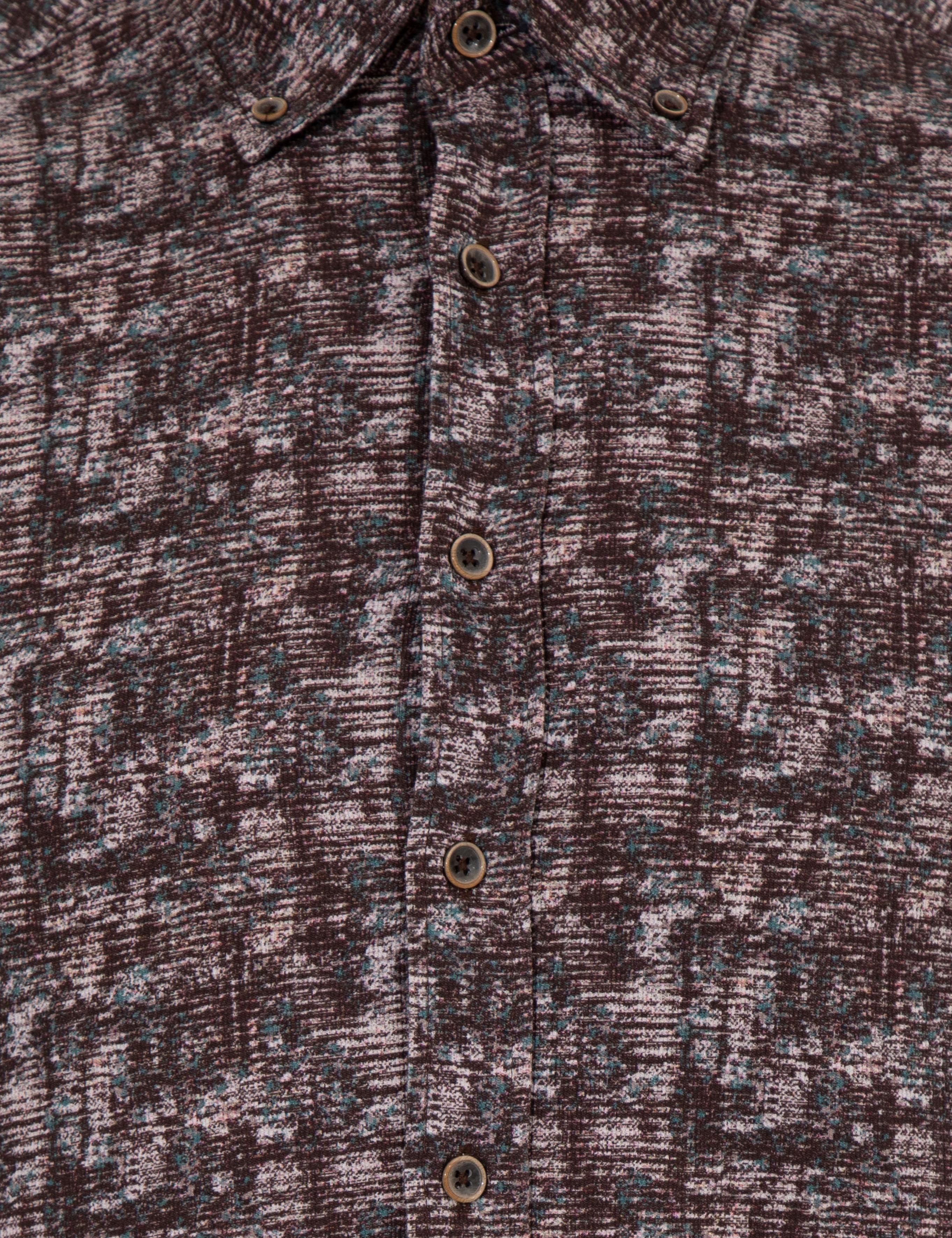 Kahverengi Slim Fit Uzun Kollu Gömlek