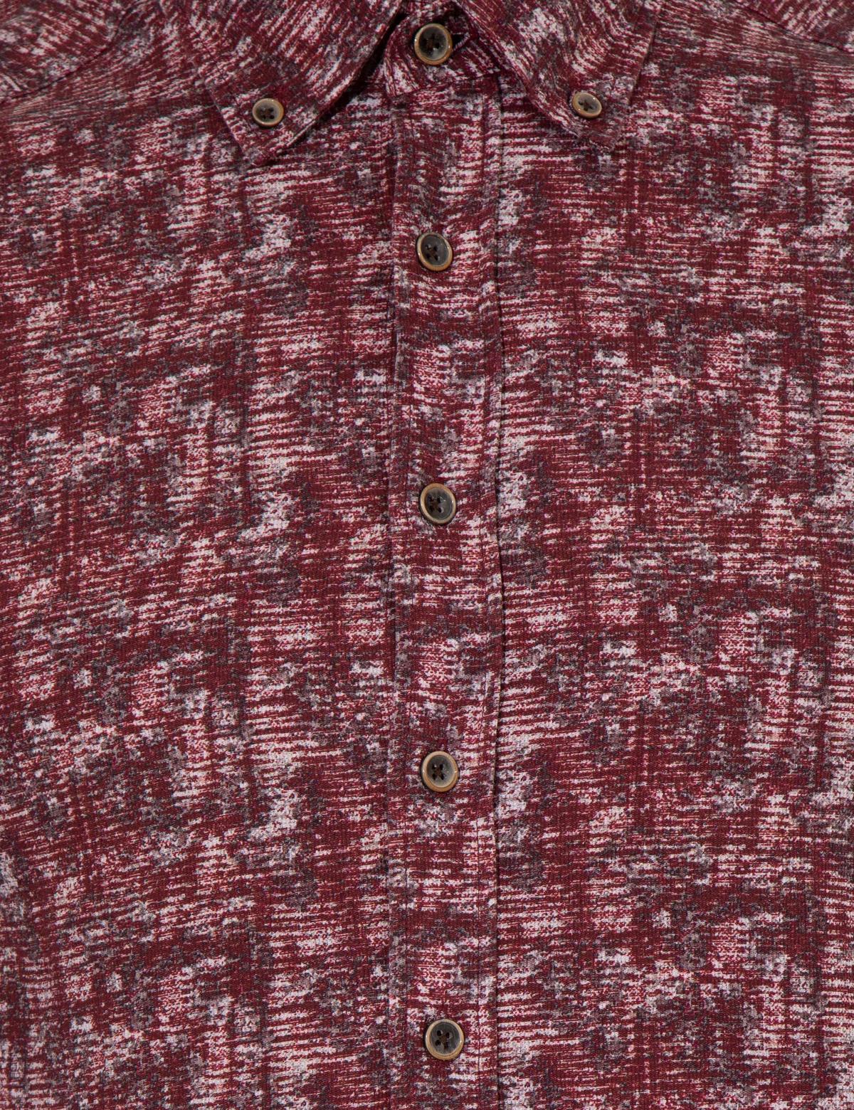 Bordo Slim Fit Uzun Kollu Gömlek - 50259524023