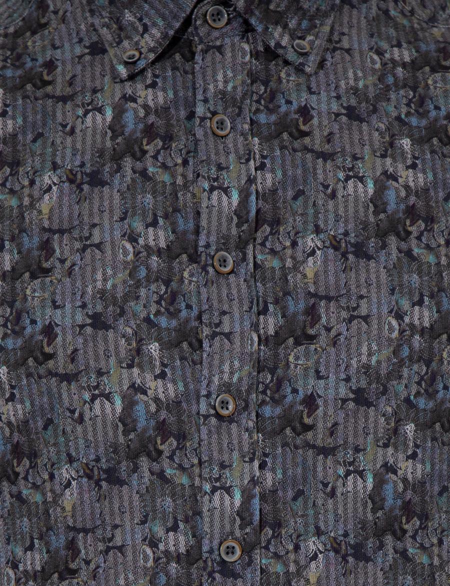 Yeşil Slim Fit Uzun Kollu Gömlek