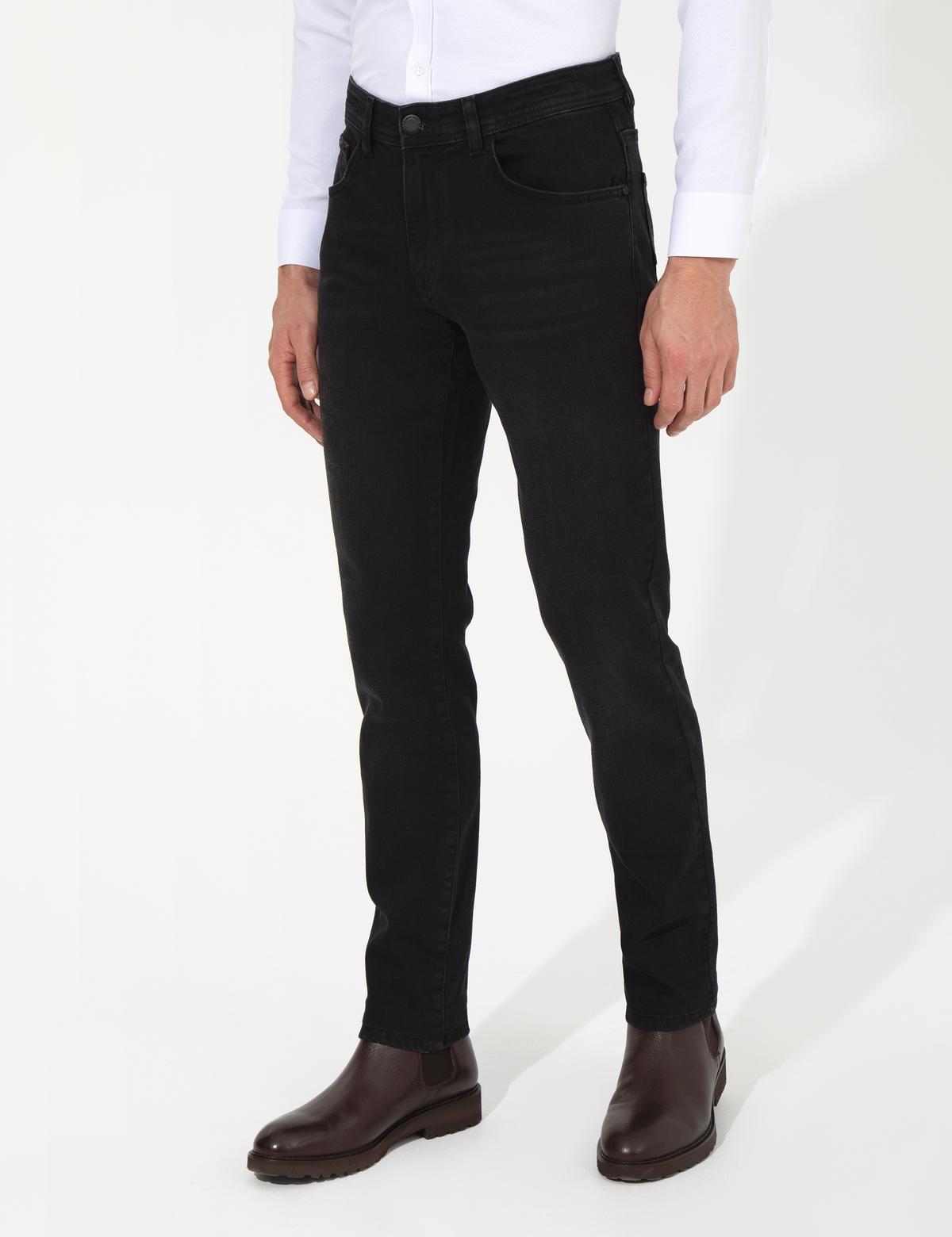 Siyah Straight Fit Jean Pantolon - 50259670080