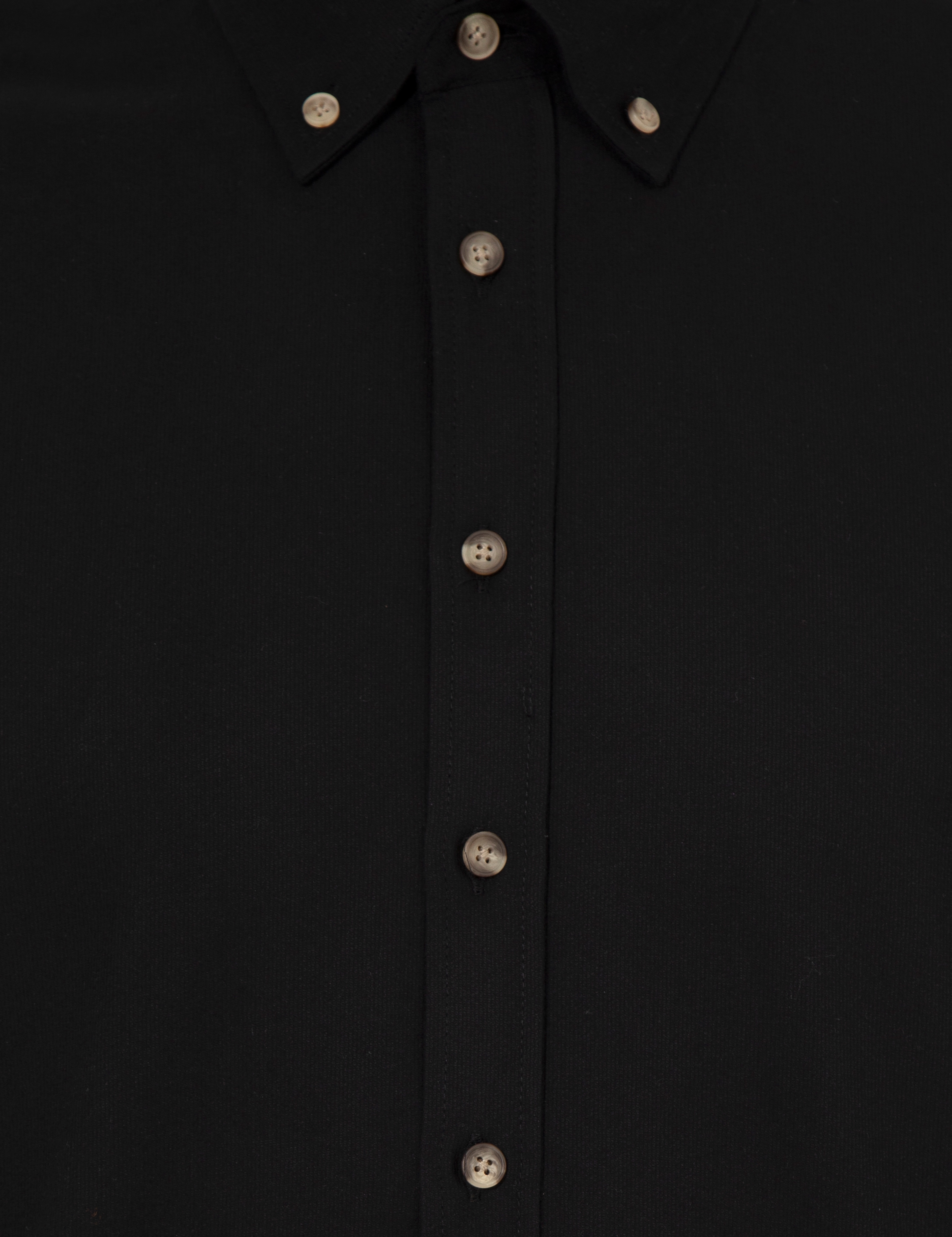 Siyah Regular Fit Uzun Kollu Gömlek - Image 6