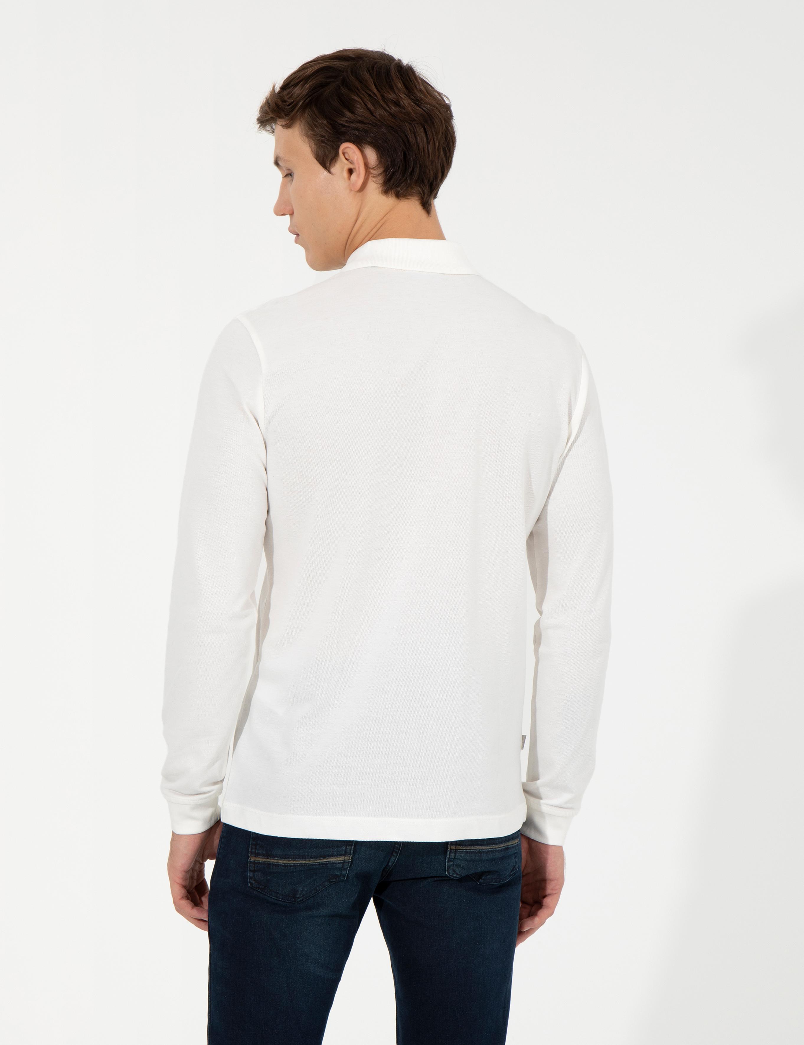 Ekru Slim Fit Sweatshirt