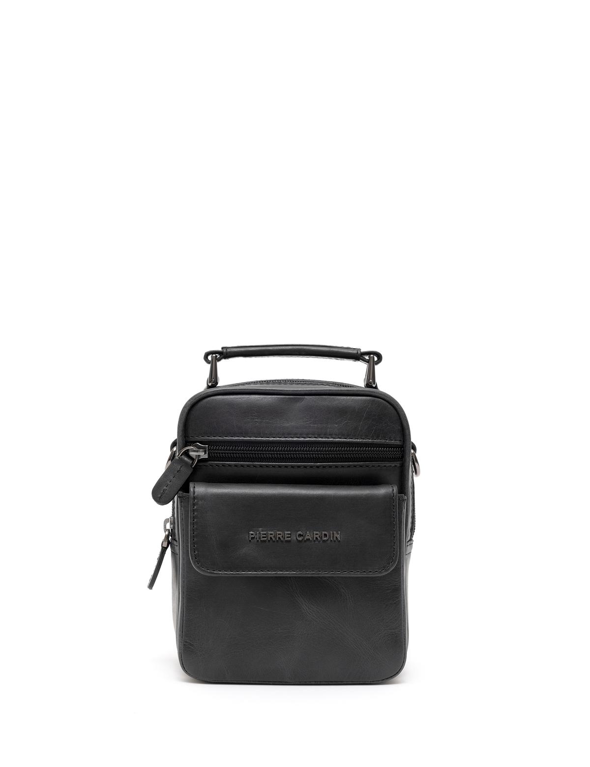 Erkek Gri Deri Askılı El Çantası - 50266865001