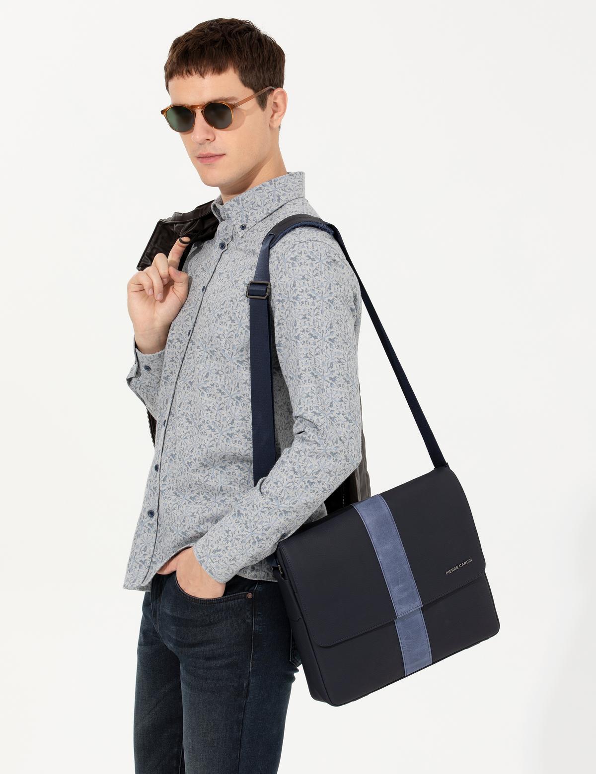 Erkek  Lacivert Omuz Çantası