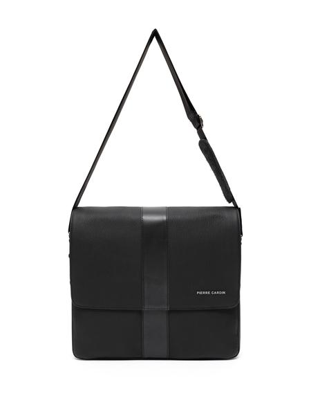 Erkek Siyah Deri Omuz Çantası - 50266866001