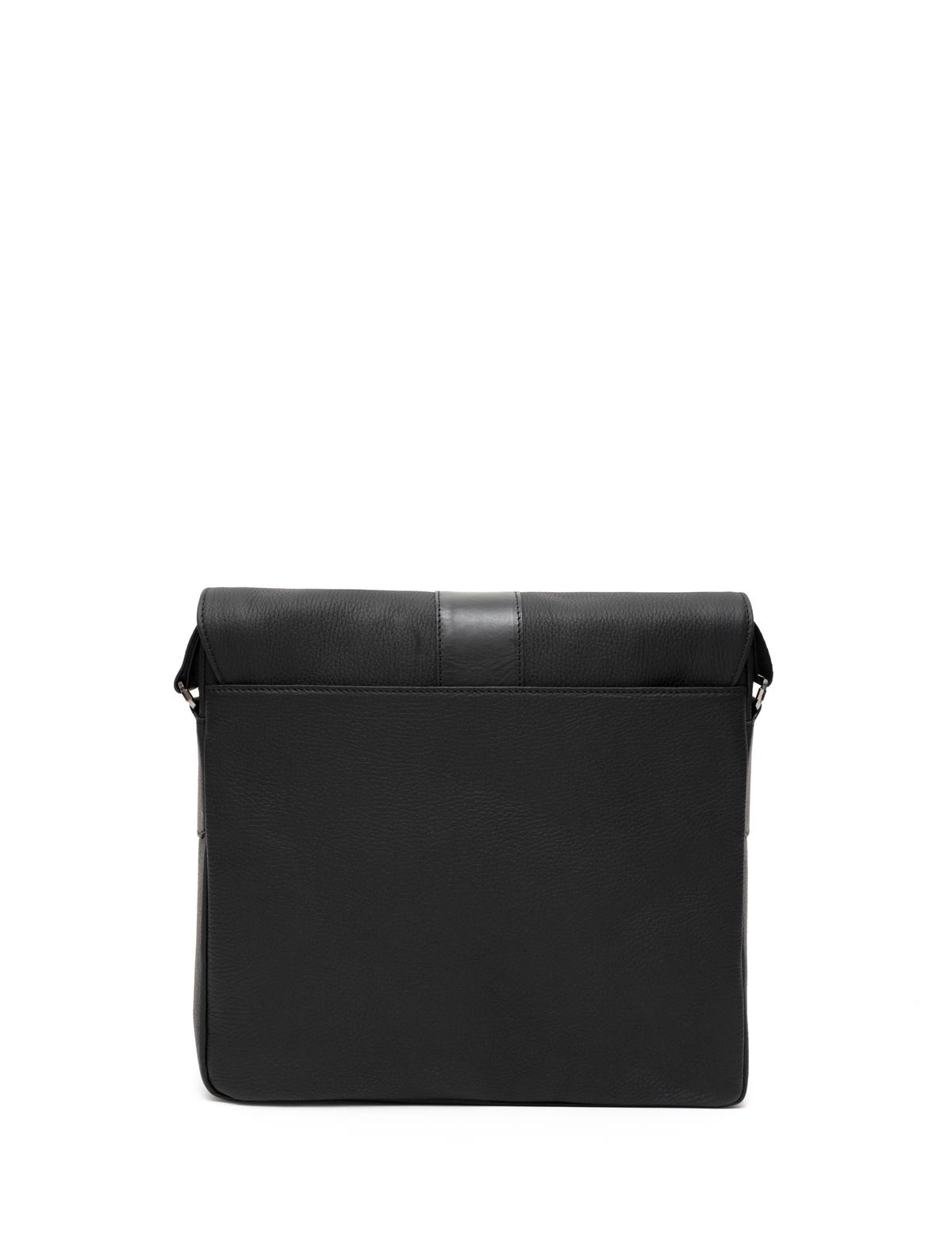 Erkek Siyah Deri Omuz Çantası - 50266866001