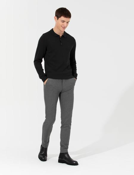 Gri Slim Fit Kanvas Pantolon - 50259761099