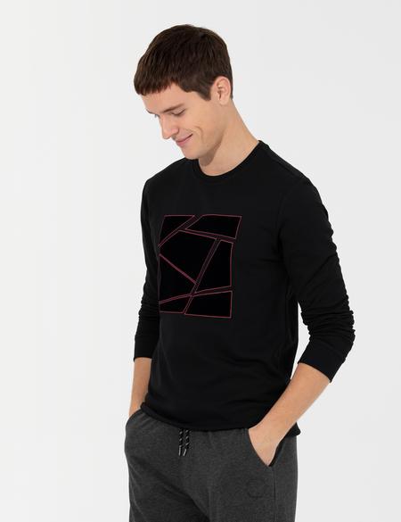 Siyah Slim Fit Sweatshirt - 50258519005