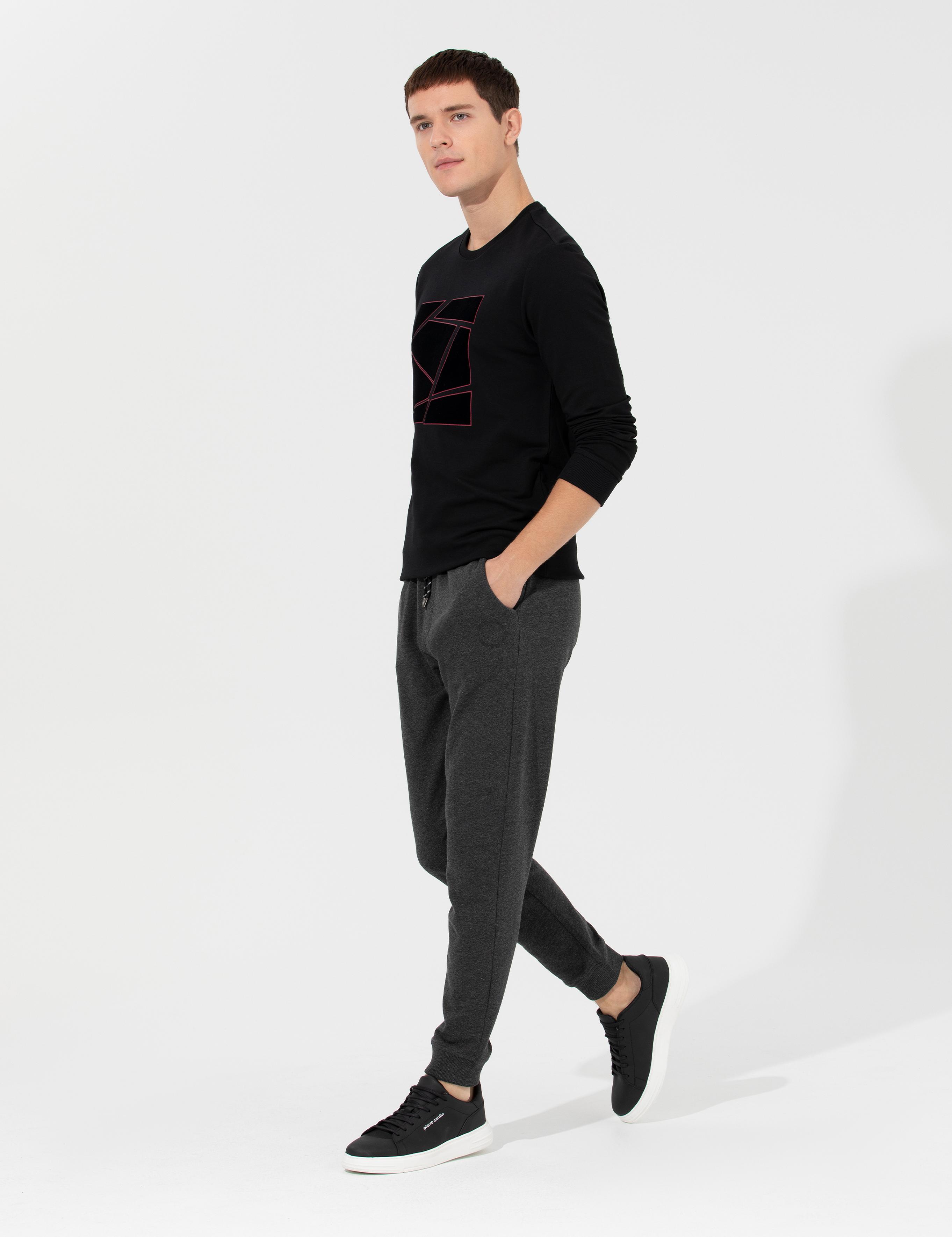Siyah Slim Fit Sweatshirt