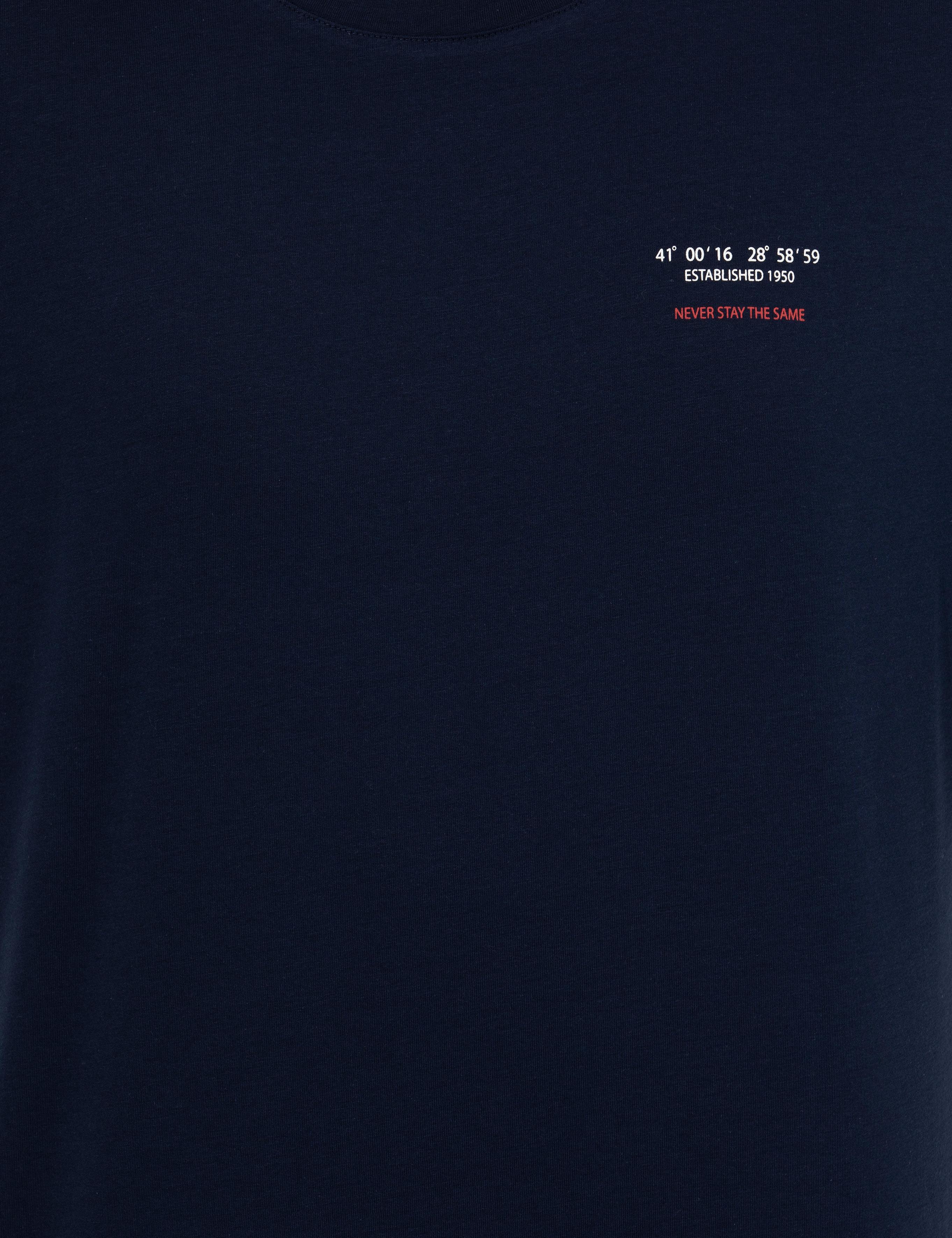 Lacivert Regular Fit Bisiklet Yaka Tişört