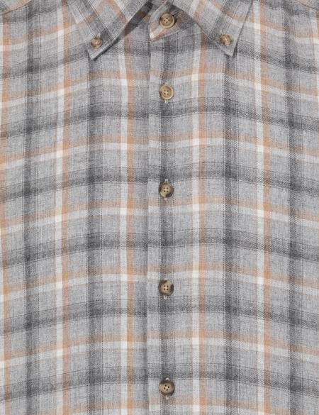 Gri Slim Fit Uzun Kollu Gömlek - 50259491011