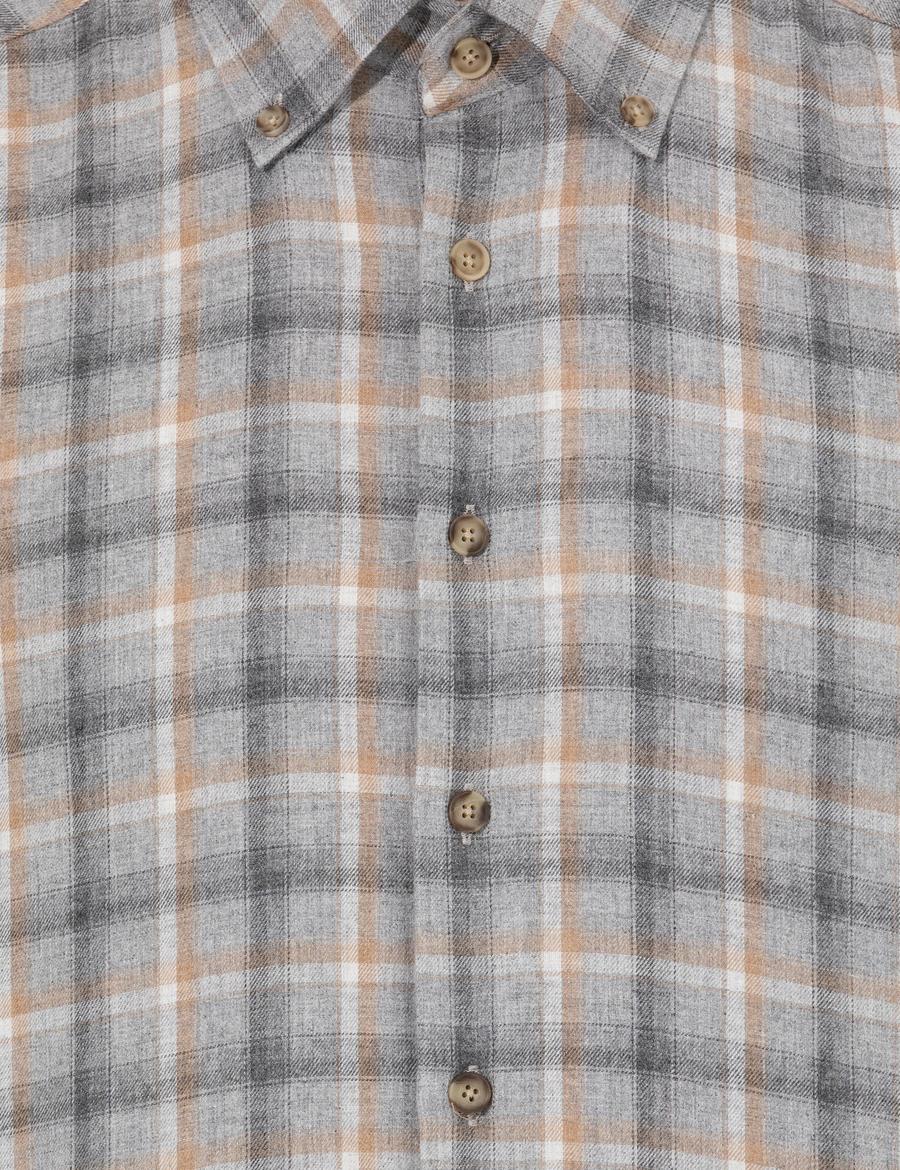 Gri Slim Fit Uzun Kollu Gömlek