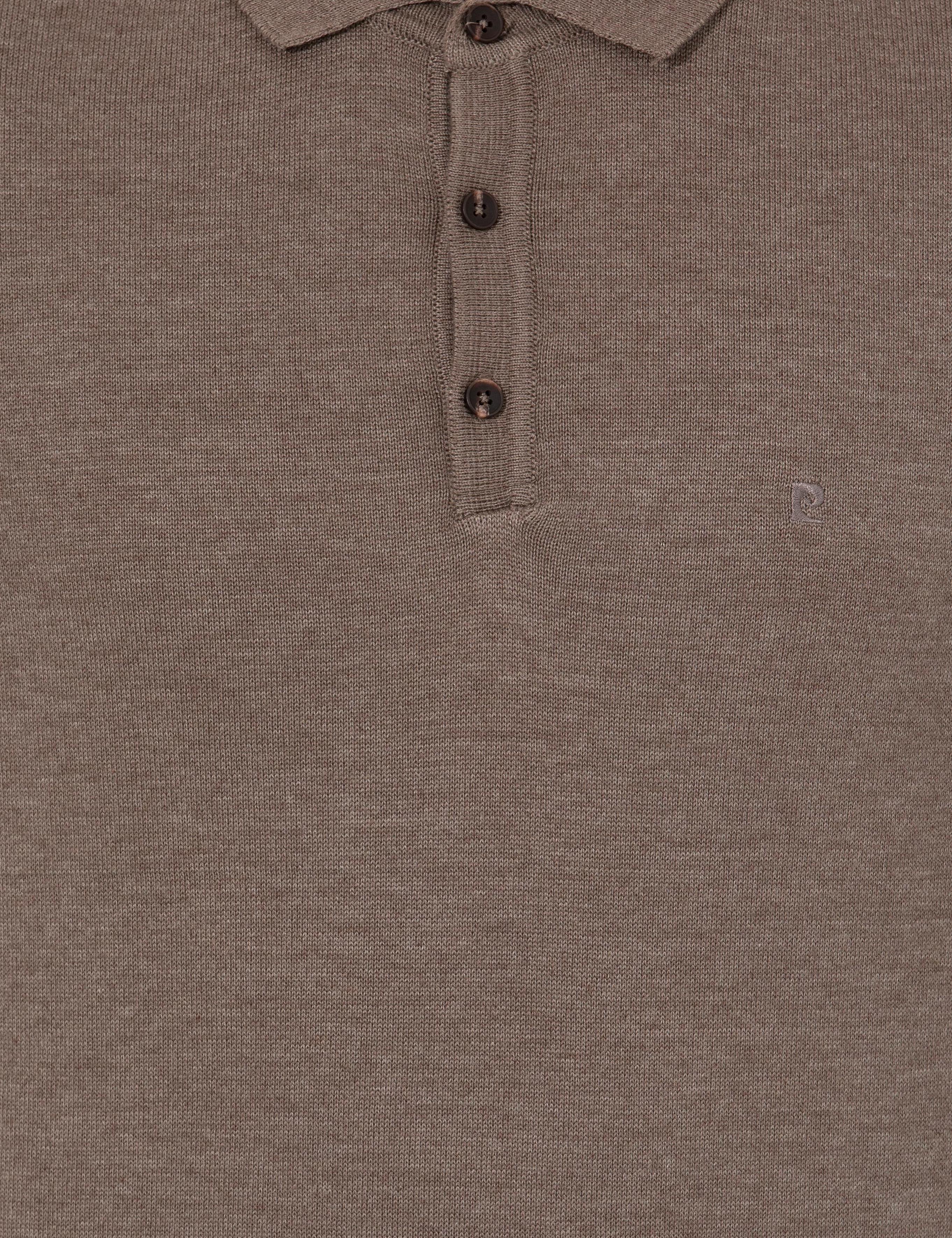 Vizon Melanj Slim Fit Polo Yaka Basic Triko Kazak