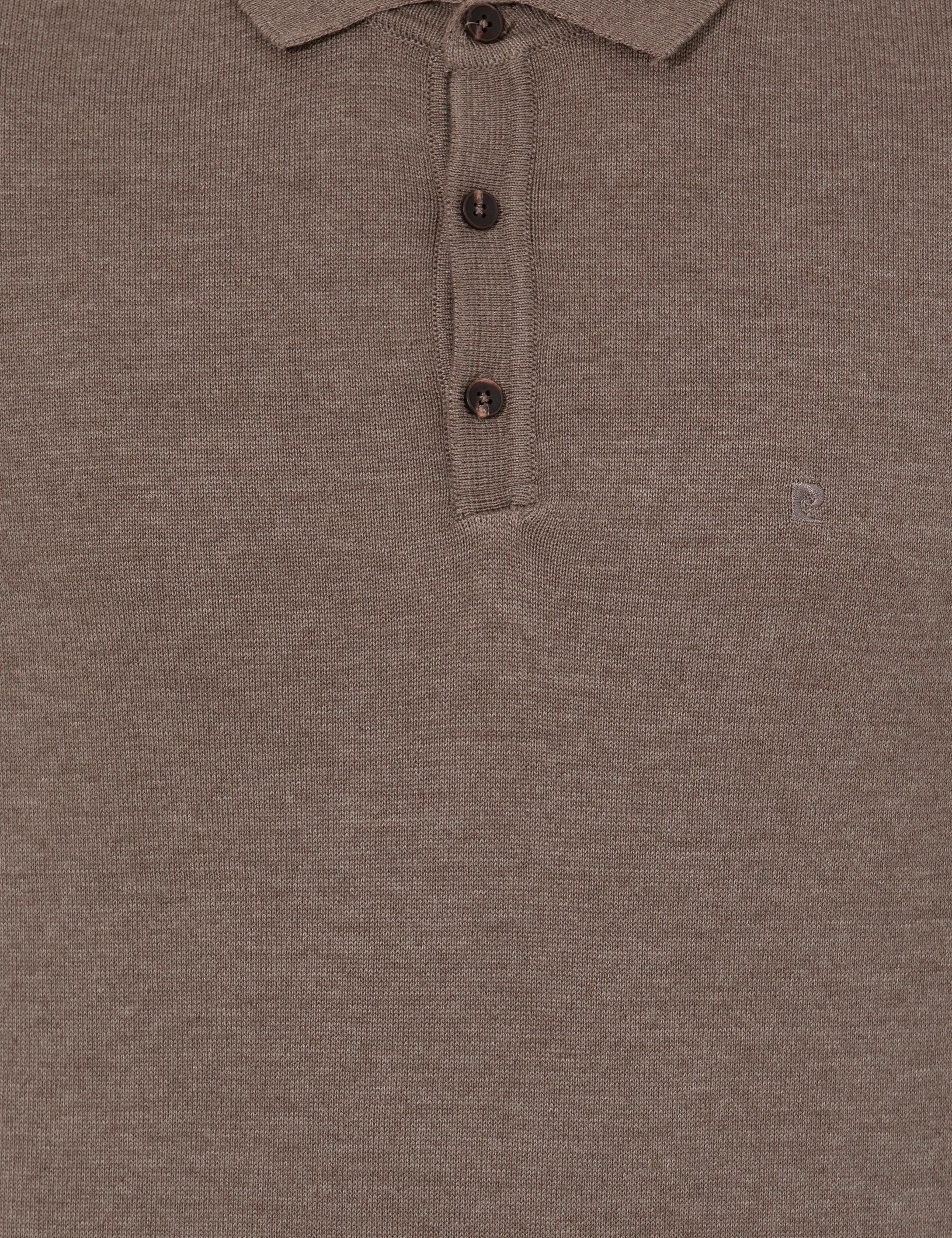 Vizon Melanj Slim Fit Polo Yaka Basic Triko Kazak
