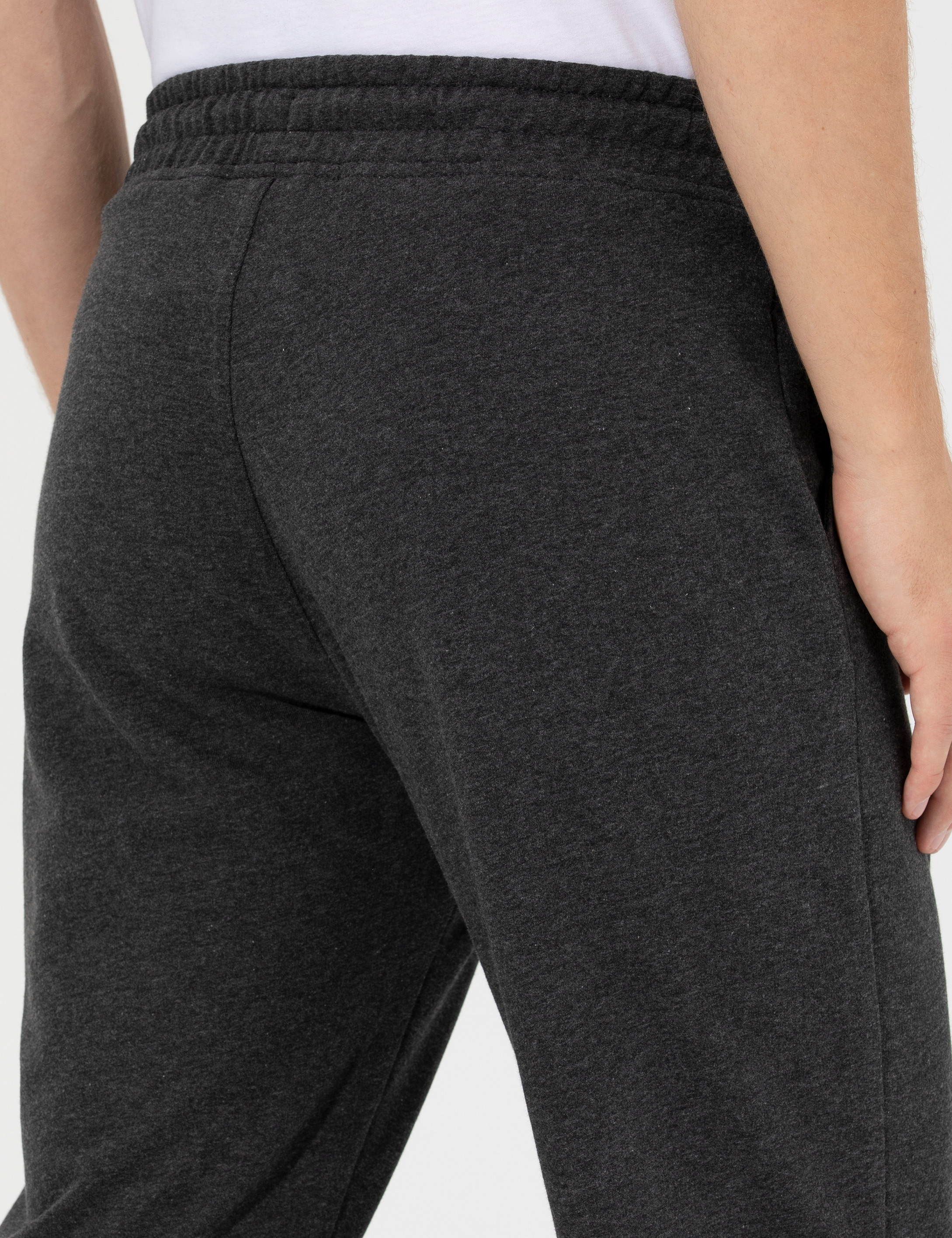 Antrasit Melanj Slim Fit Eşofman Altı - Image 7