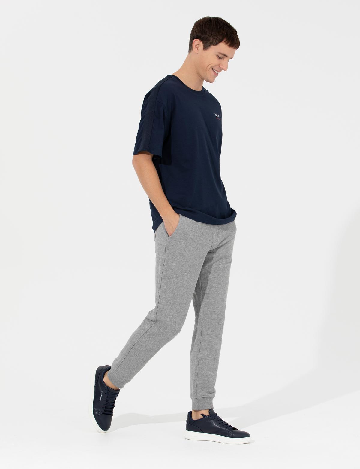 Gri Melanj Slim Fit Eşofman Altı - 50258659053