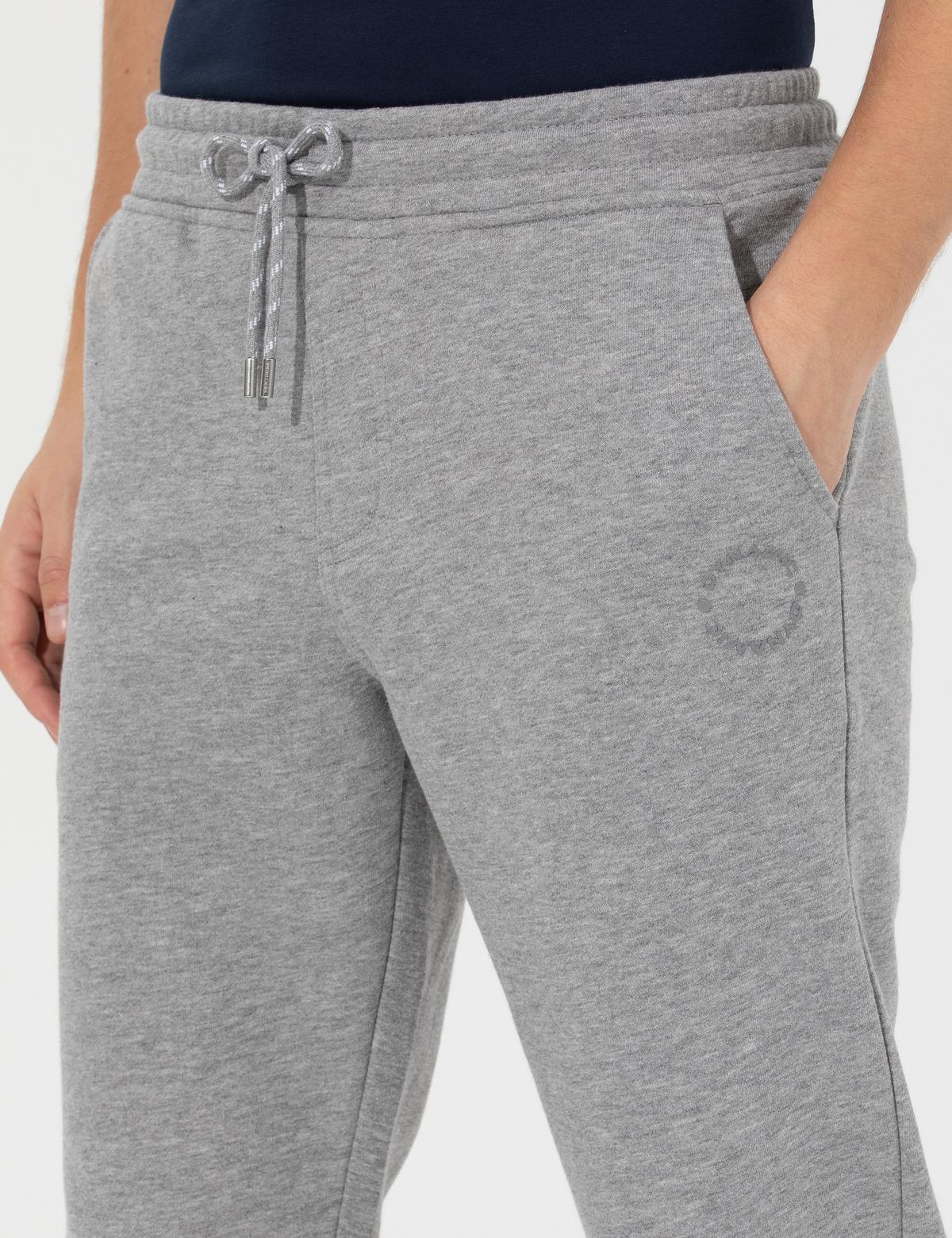 Gri Melanj Slim Fit Eşofman Altı - 50258659053