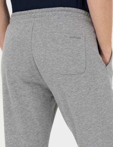 Gri Melanj Slim Fit Eşofman Altı
