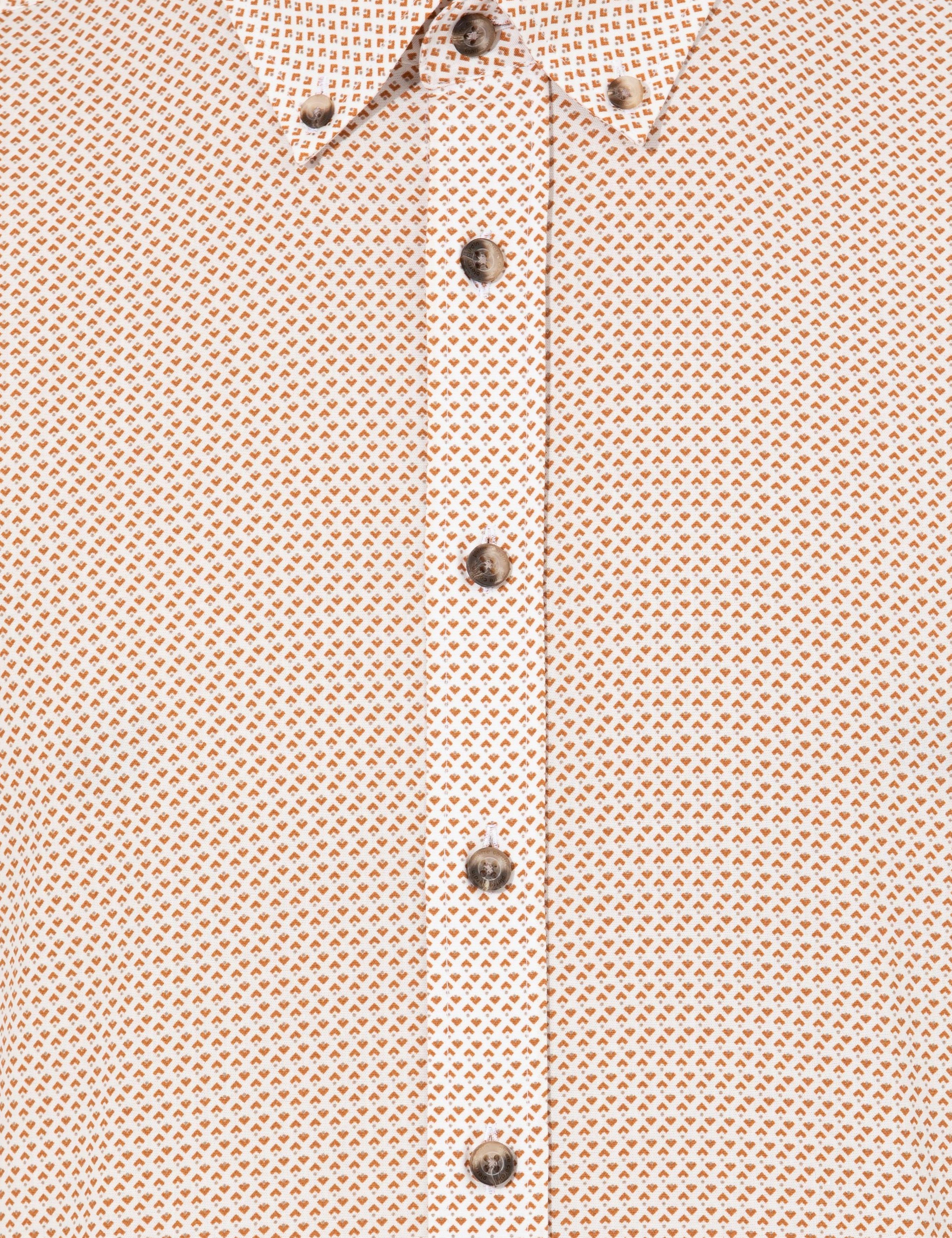 Turuncu Slim Fit Uzun Kollu Gömlek