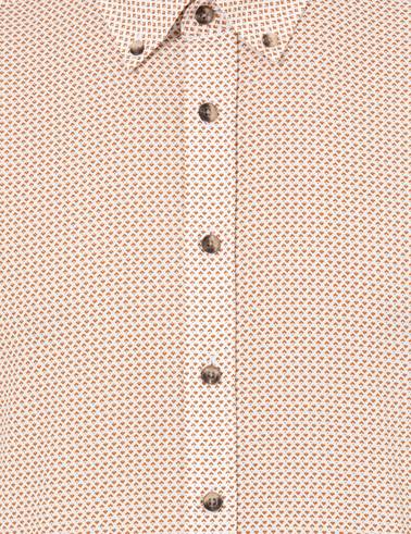 Turuncu Slim Fit Uzun Kollu Gömlek