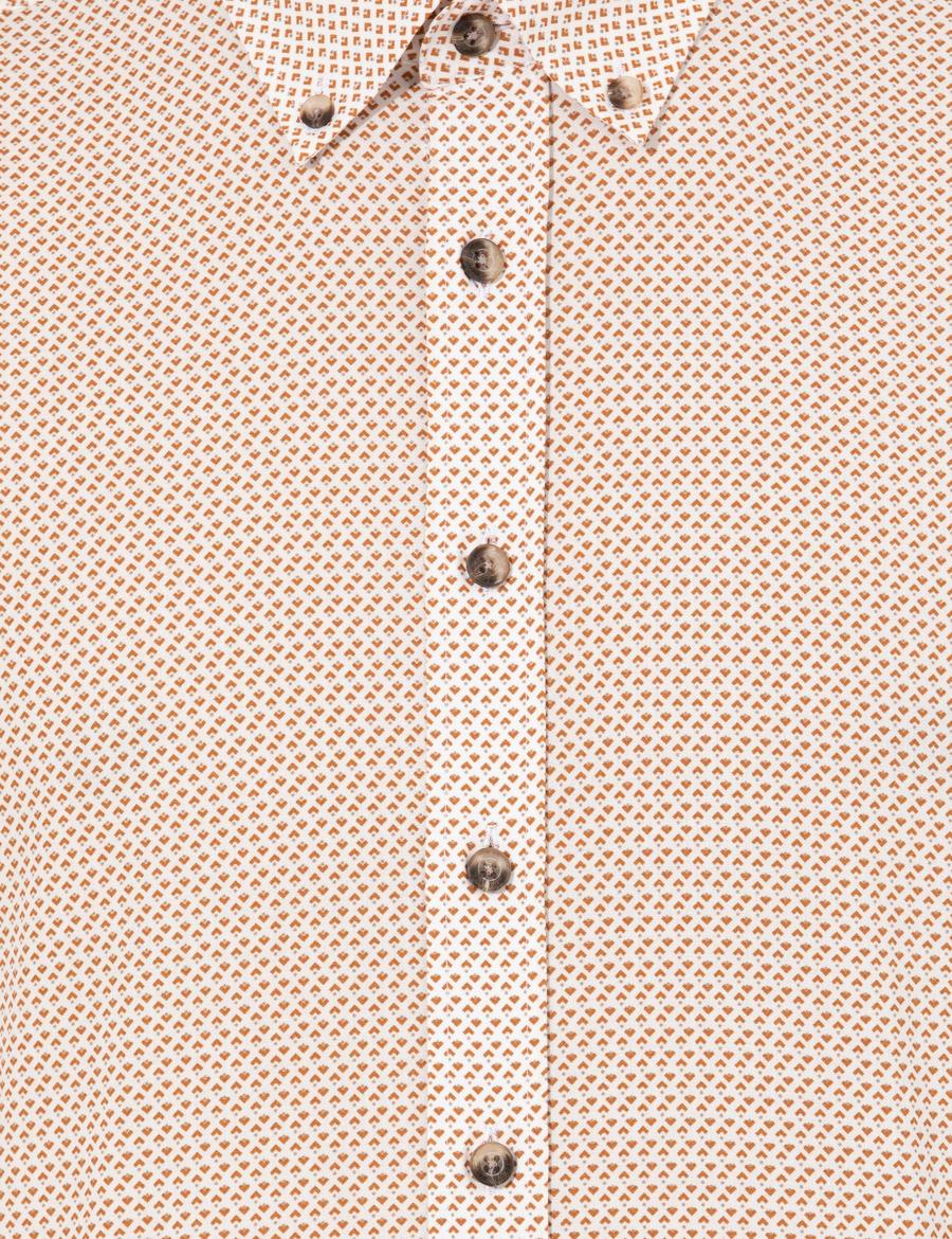 Turuncu Slim Fit Uzun Kollu Gömlek