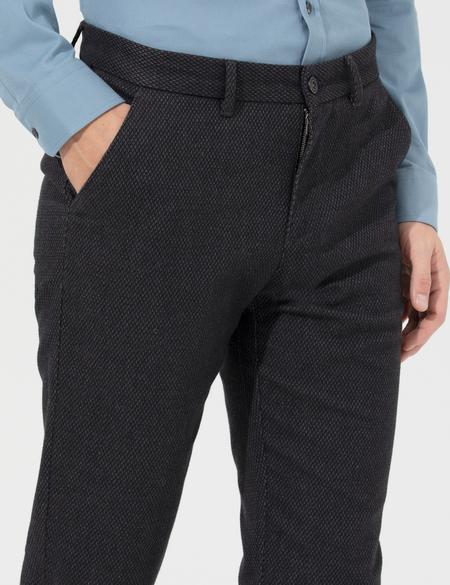 Siyah Slim Fit Kanvas Pantolon - 50259776209